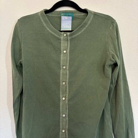 Fresh Produce Baby Rib Cardigan Green NWT - Picture 2 of 6